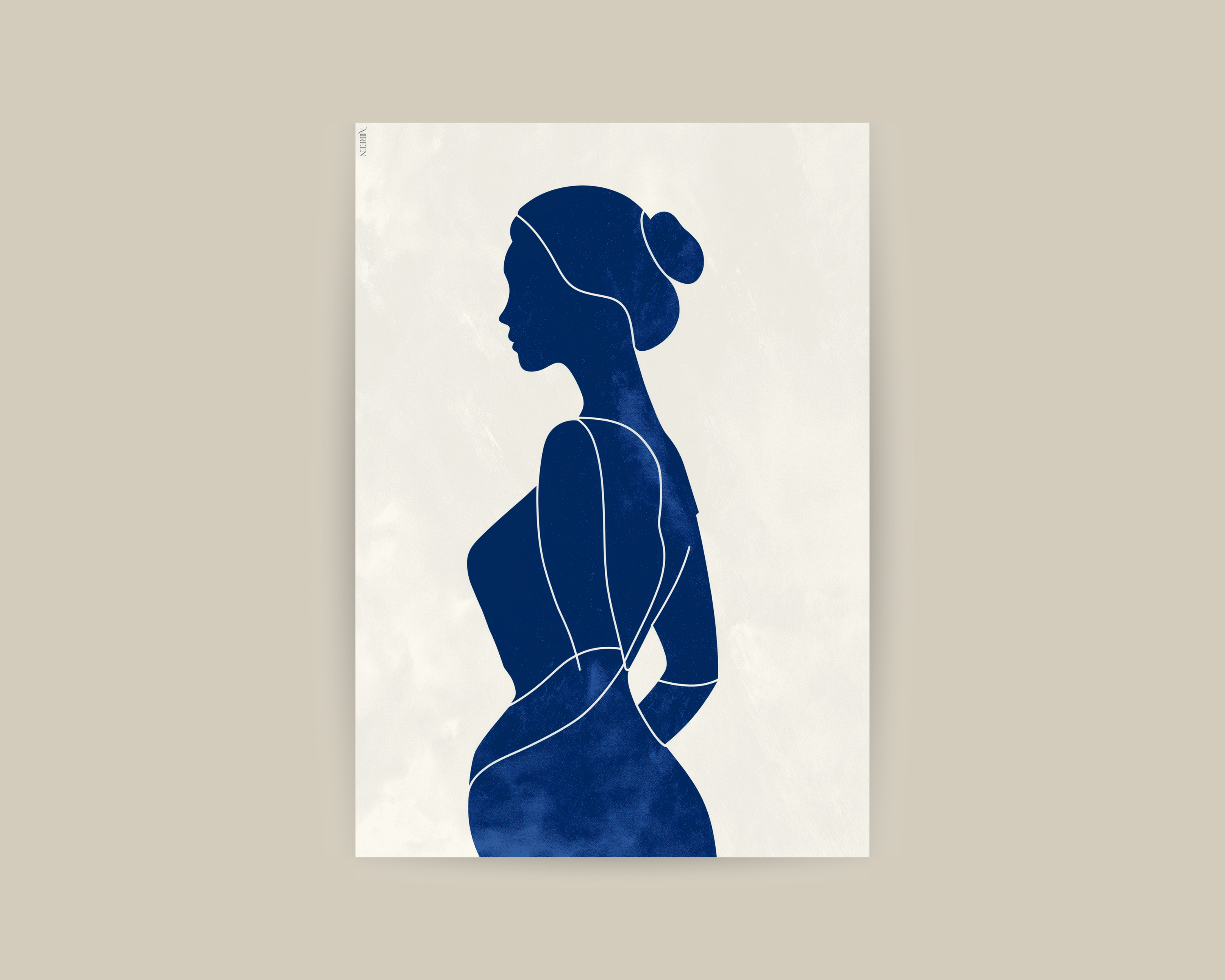 Blue Contours NO.2 Print
