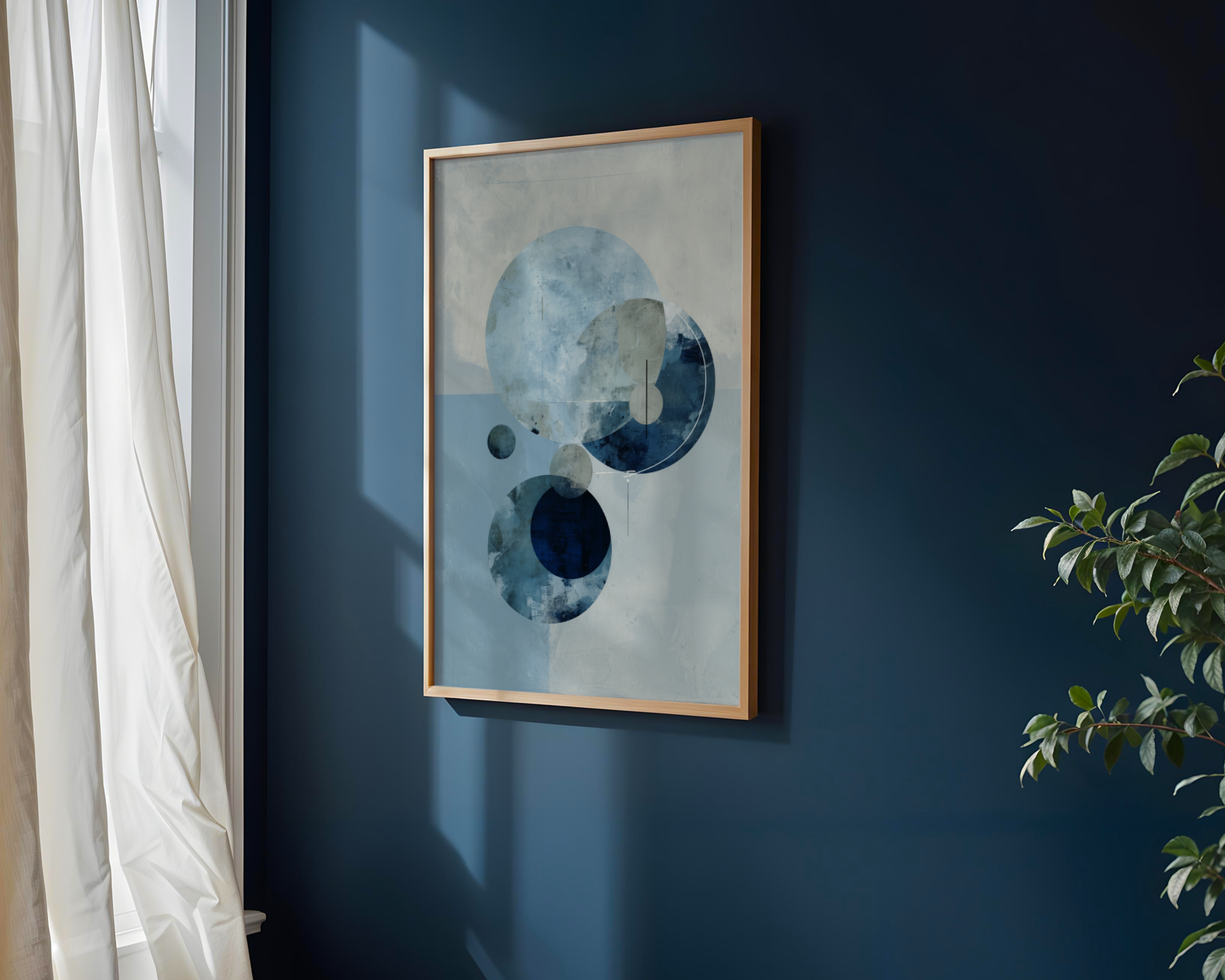 Circles in Blue NO.1 Print