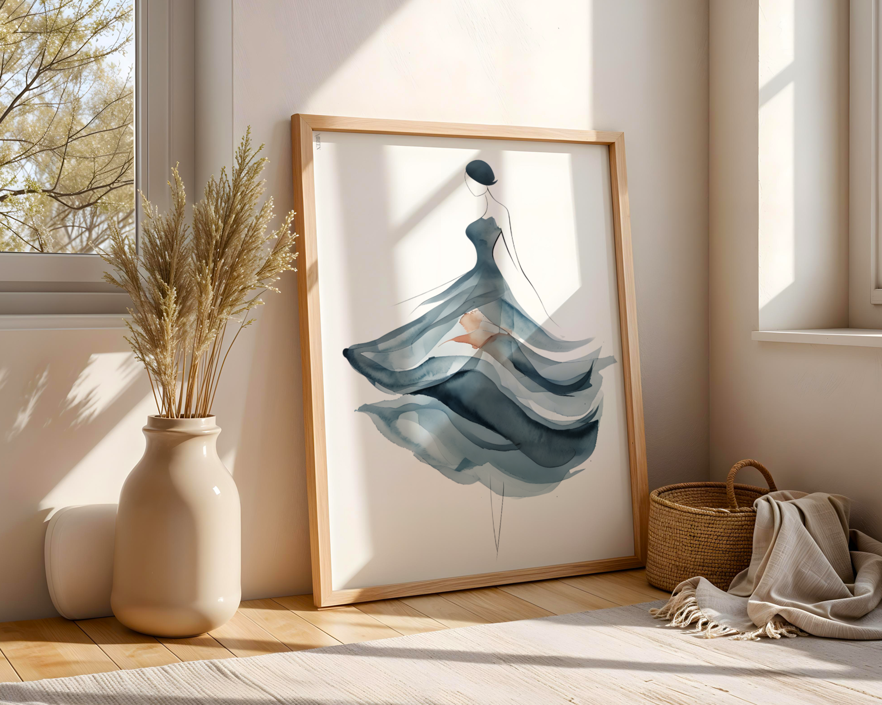 Blue Contours NO.3 Print