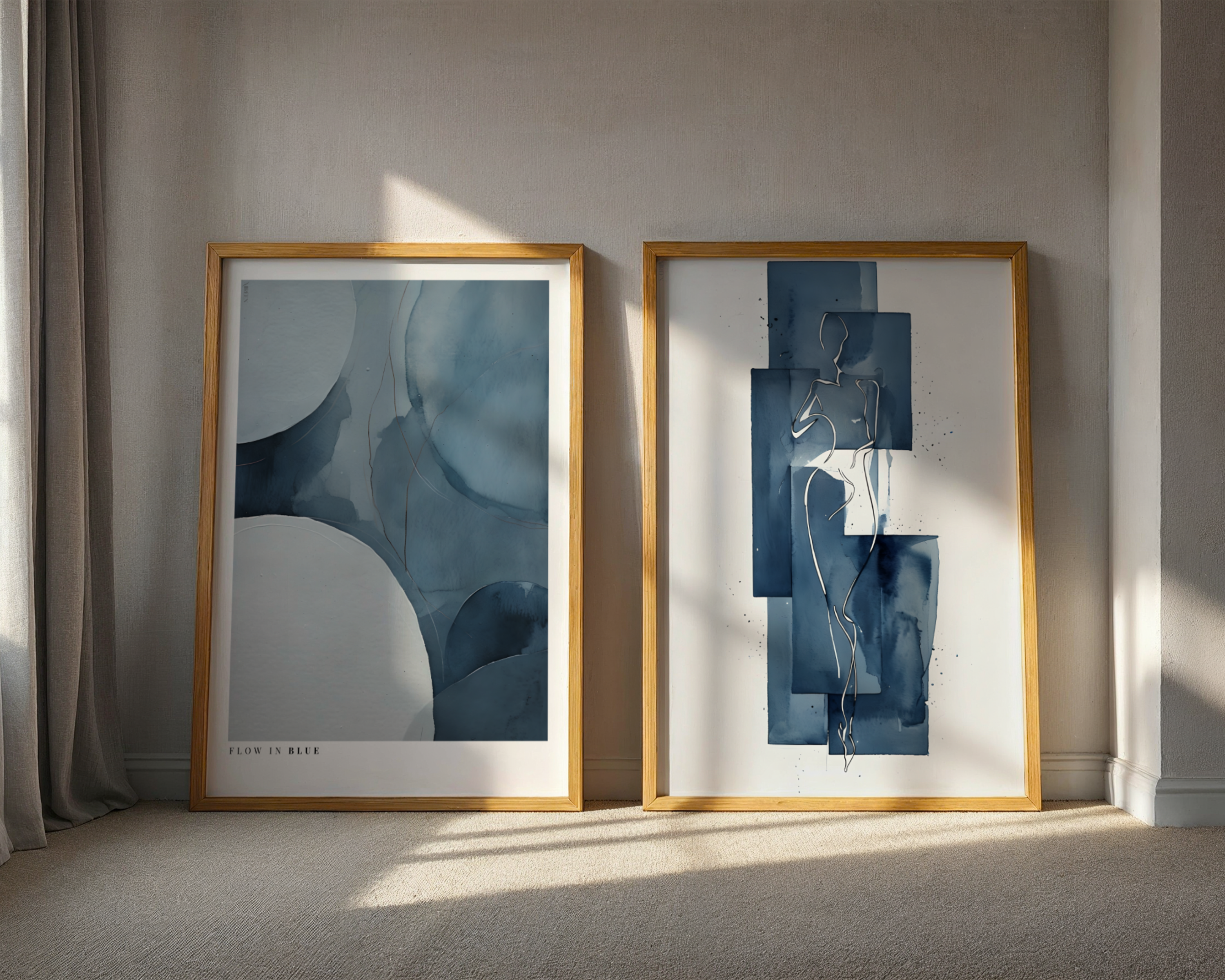 Flow in blue & Blue contours pairing