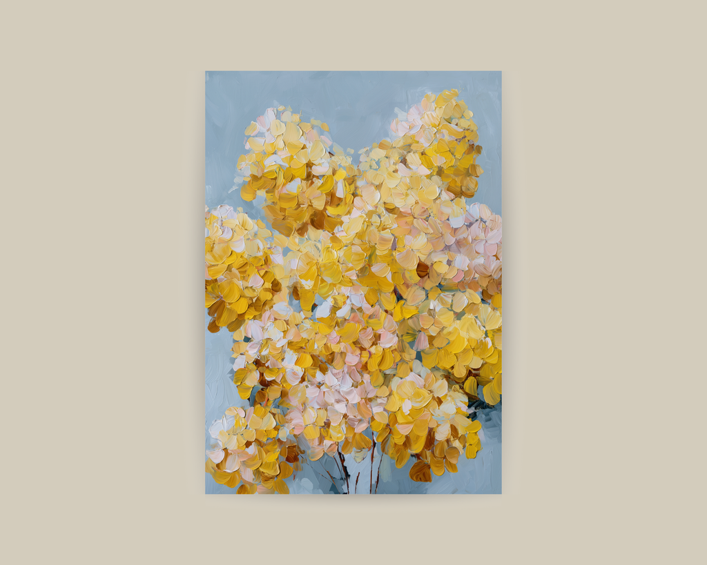 Golden Blossom Field Print