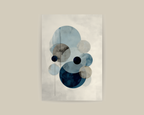Circles in blue no.2 poster