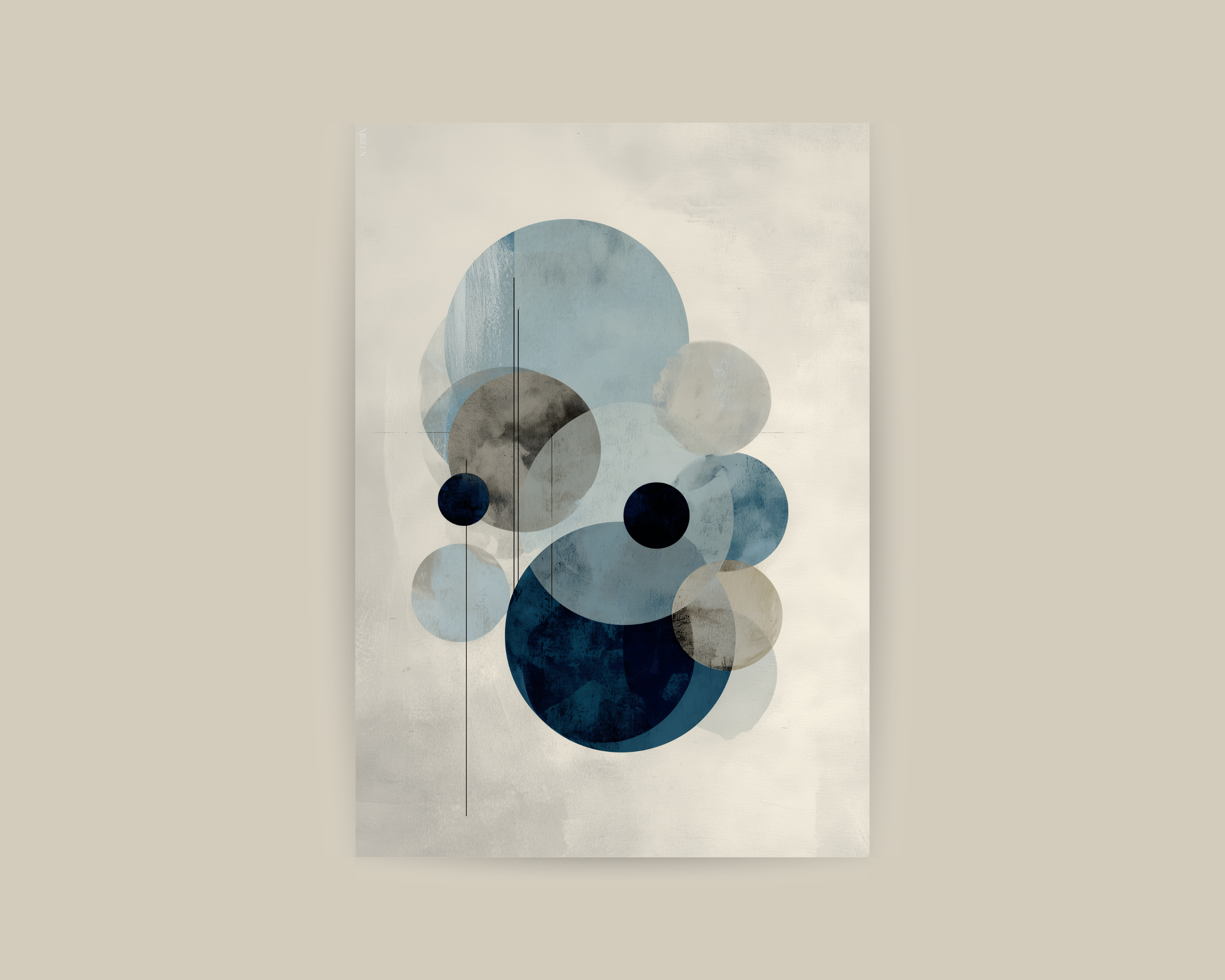 Circles in Blue NO.2 Print