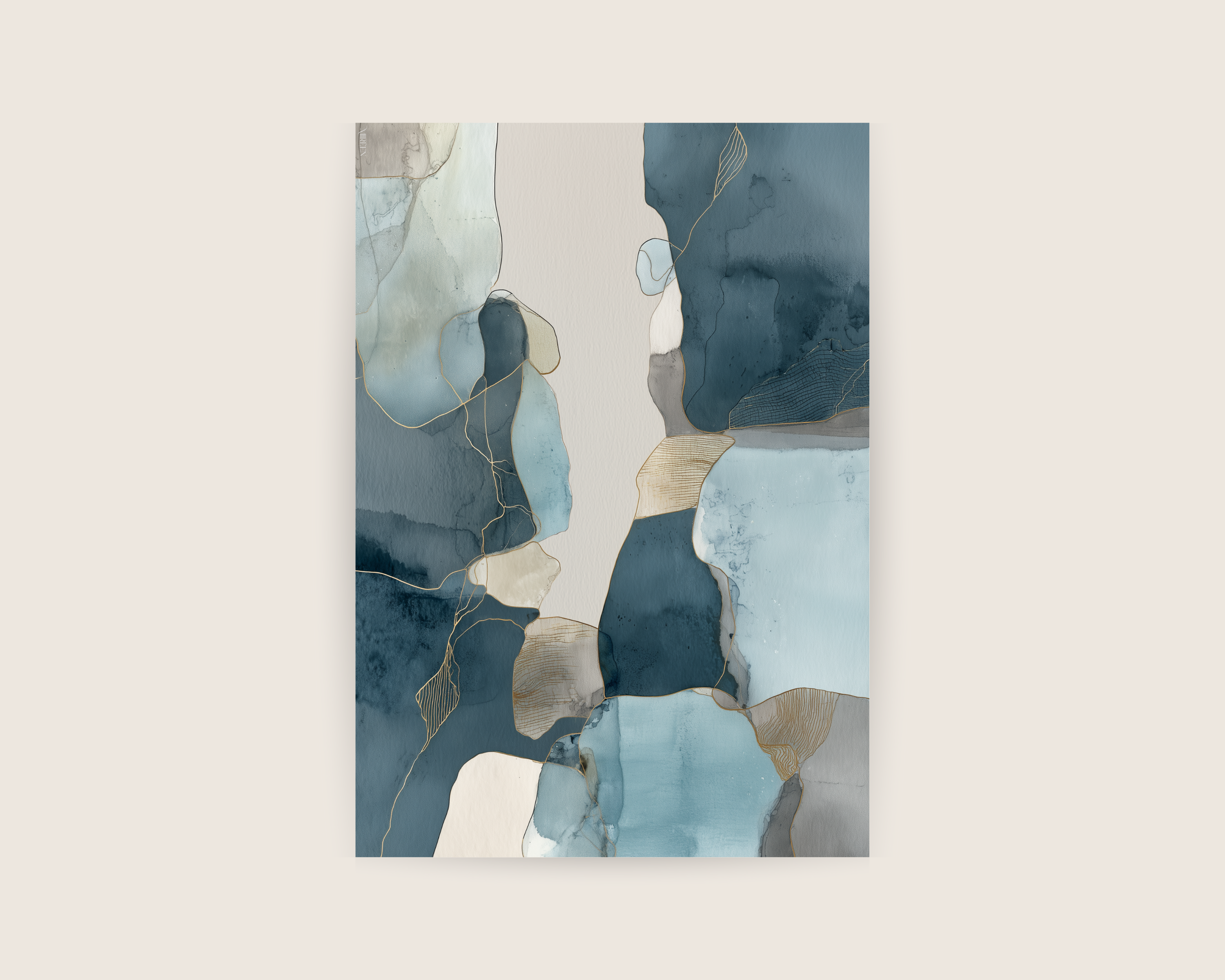 Flow in blue No.3 Print