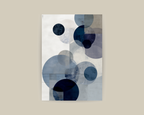 Circles in blue no.3 poster