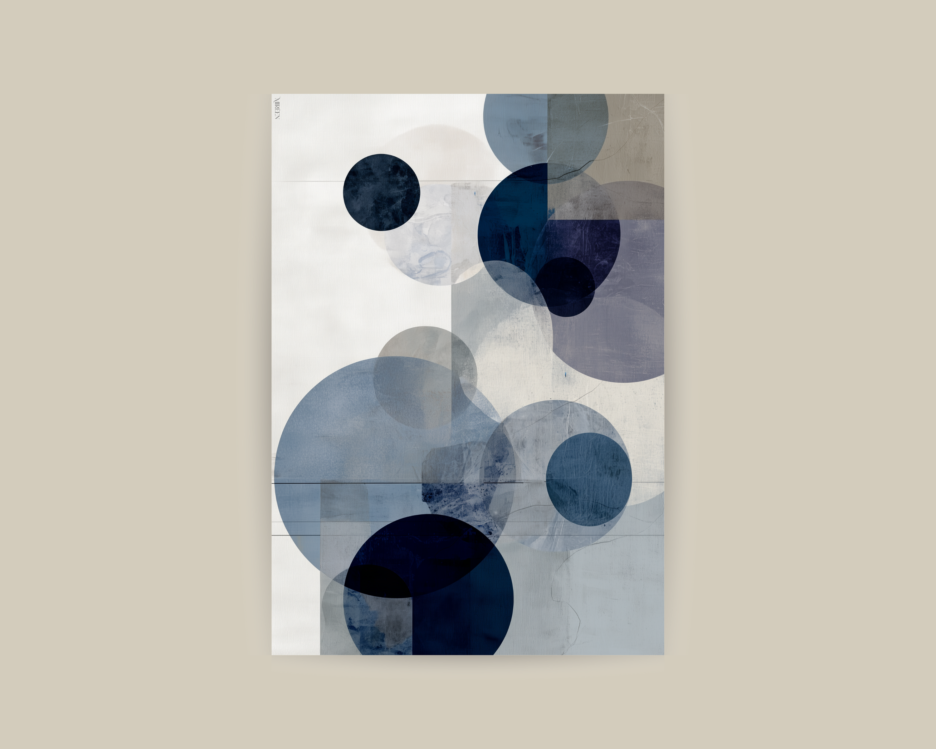 Circles in Blue NO.3 Print
