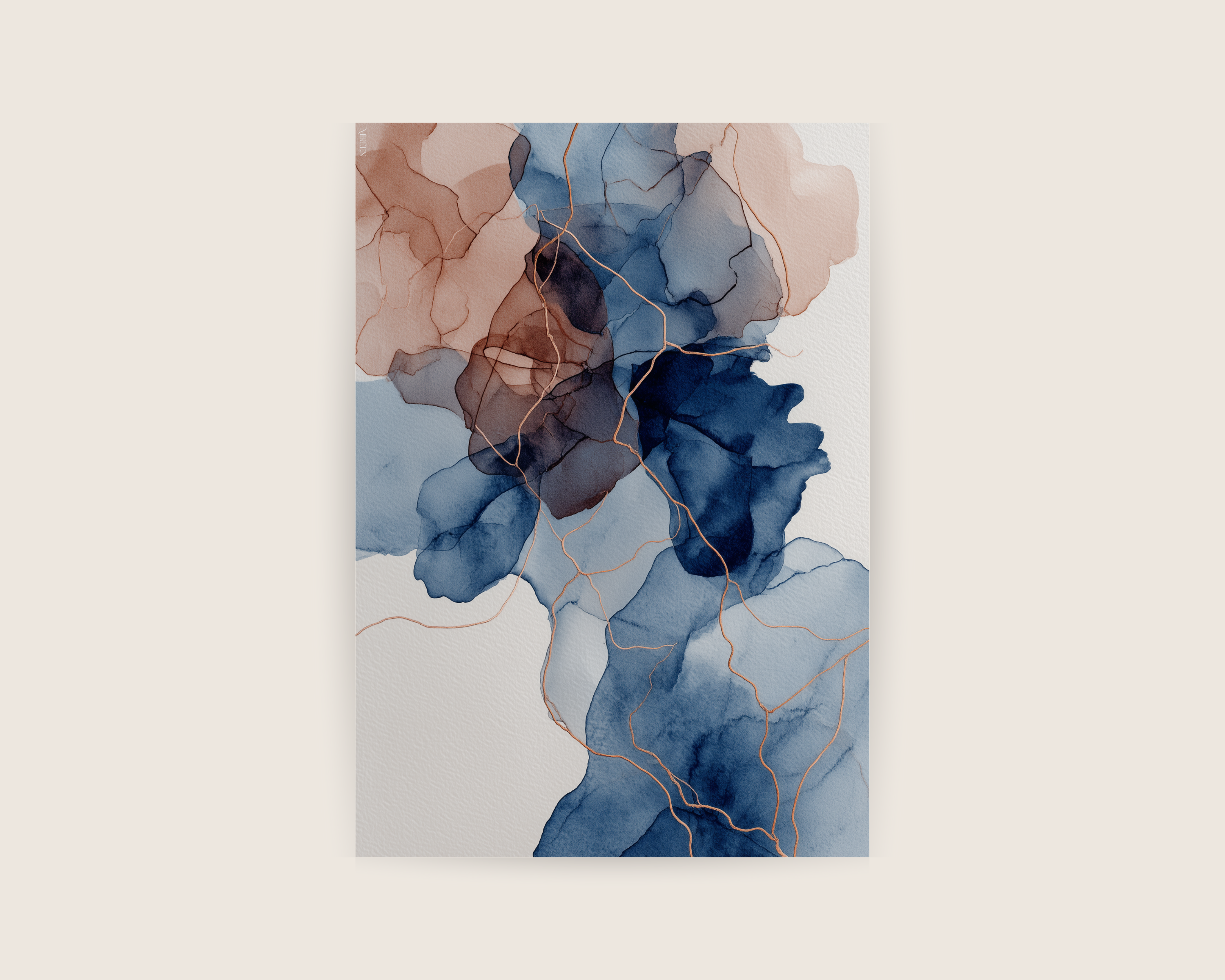 Flow in blue No.2 Print