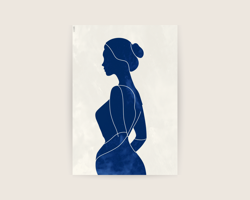 Blue contours No.2 Print