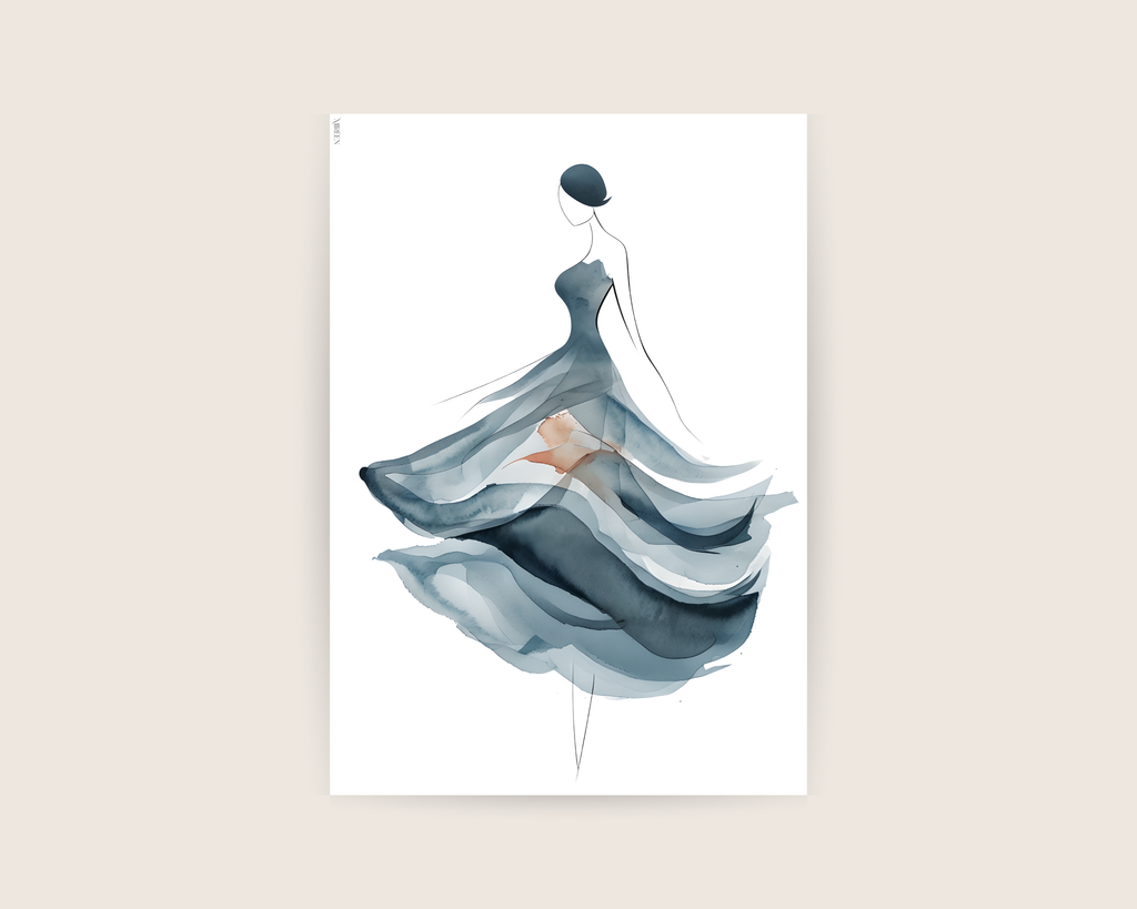 Blue contours No.3 Print