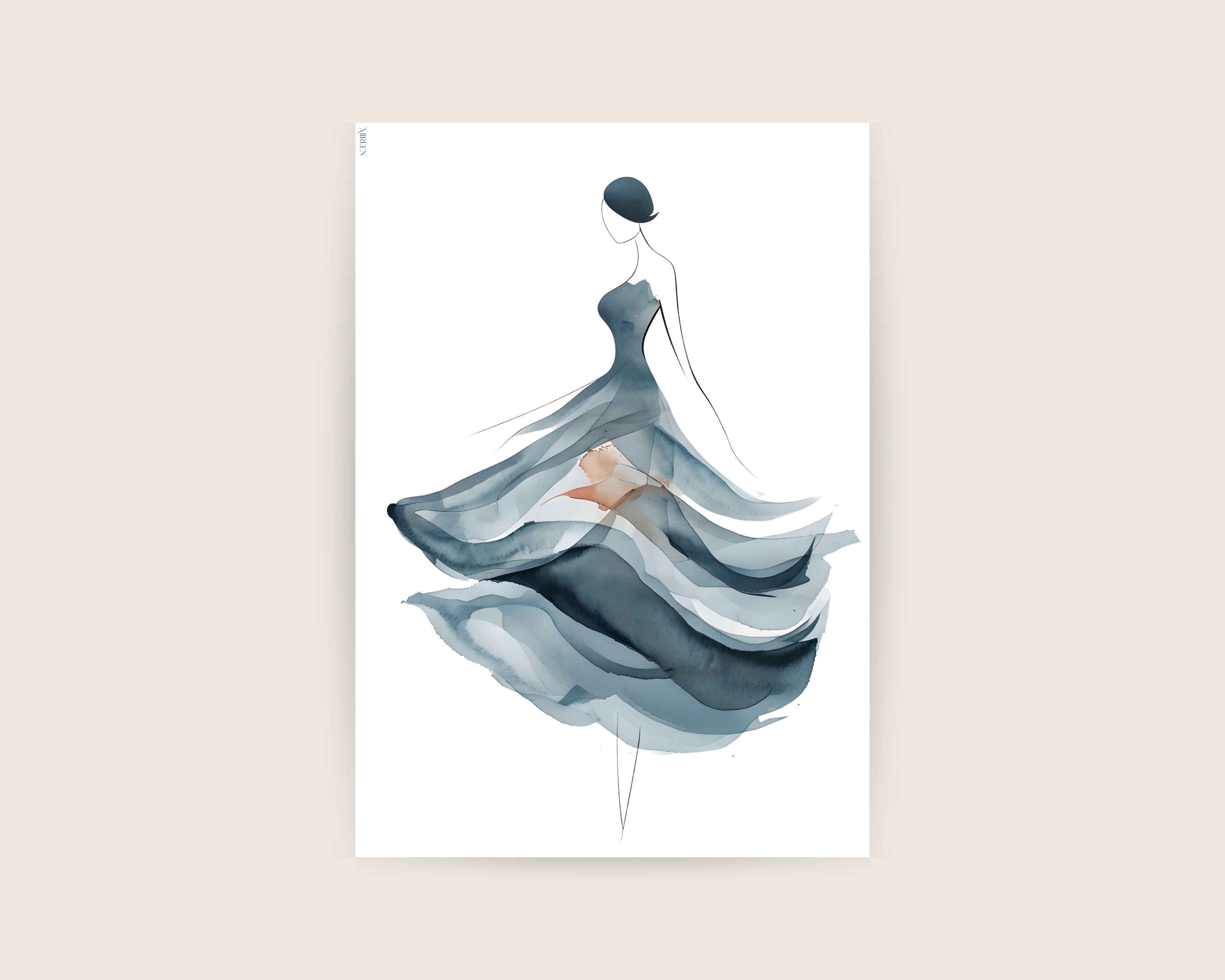 Blue contours No.3 Print