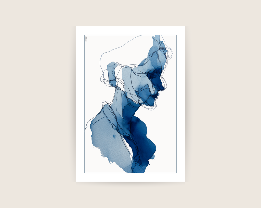 Blue contours NO.4 Print