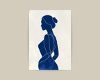 Blue contours No.2 Poster