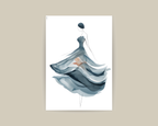 Blue contours No.3 Poster