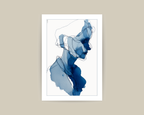 Blue contours NO.4 Poster
