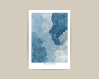 Blue contours No.5 Poster