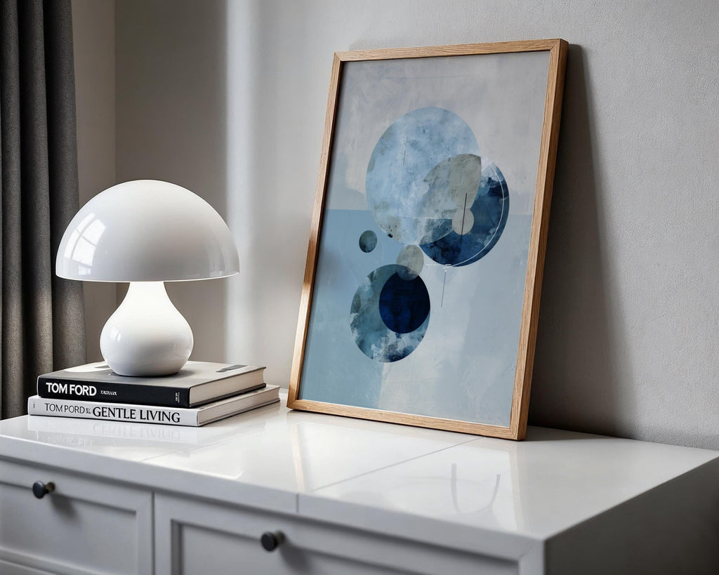 Circles in Blue No.1 Print