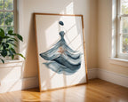 Blue contours No.3 Poster