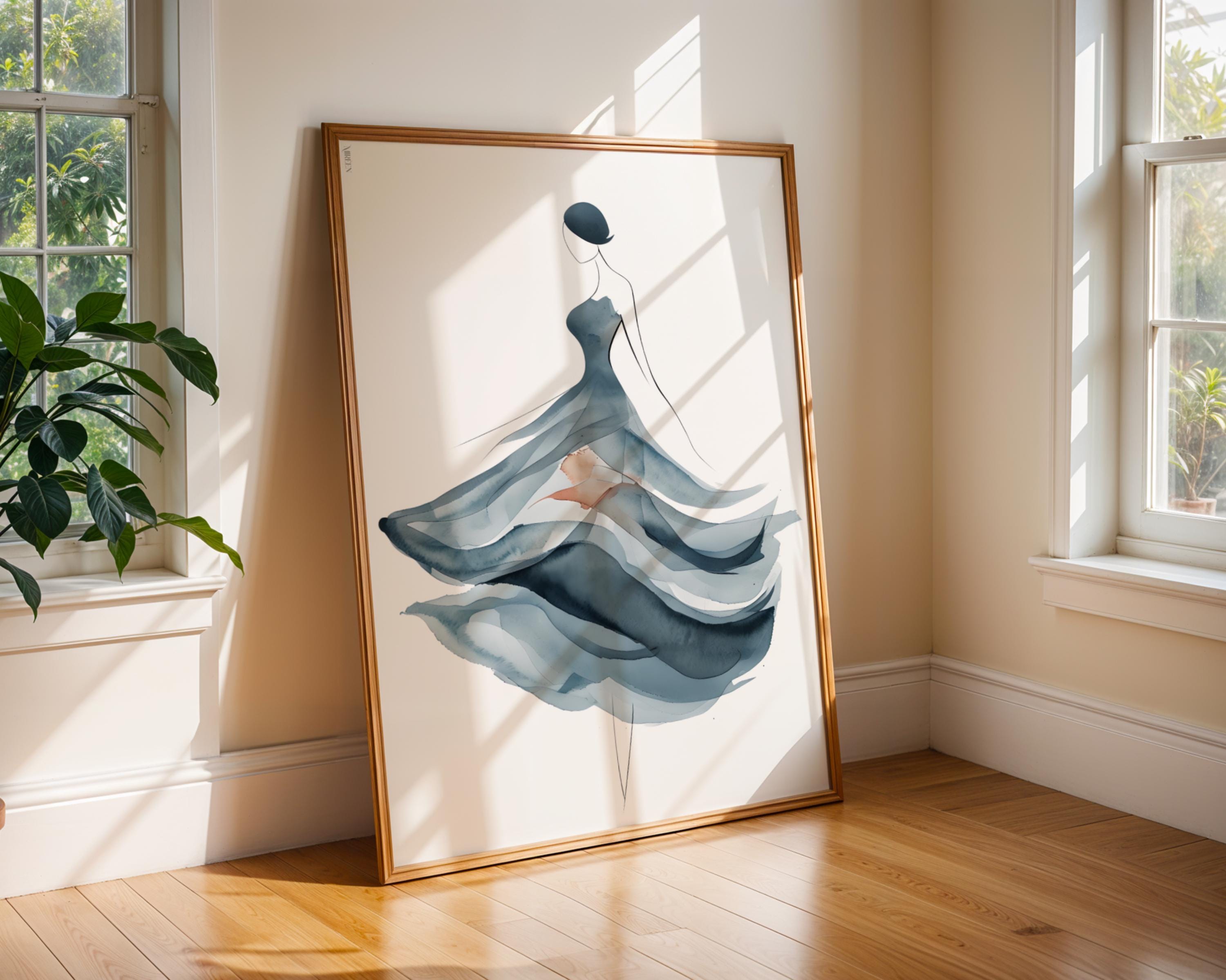 Blue contours No.3 Print