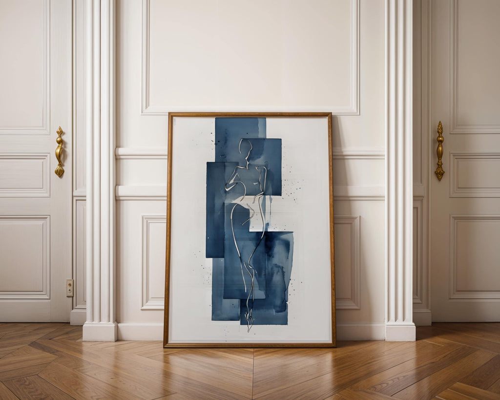 Blue contours No.1 Print