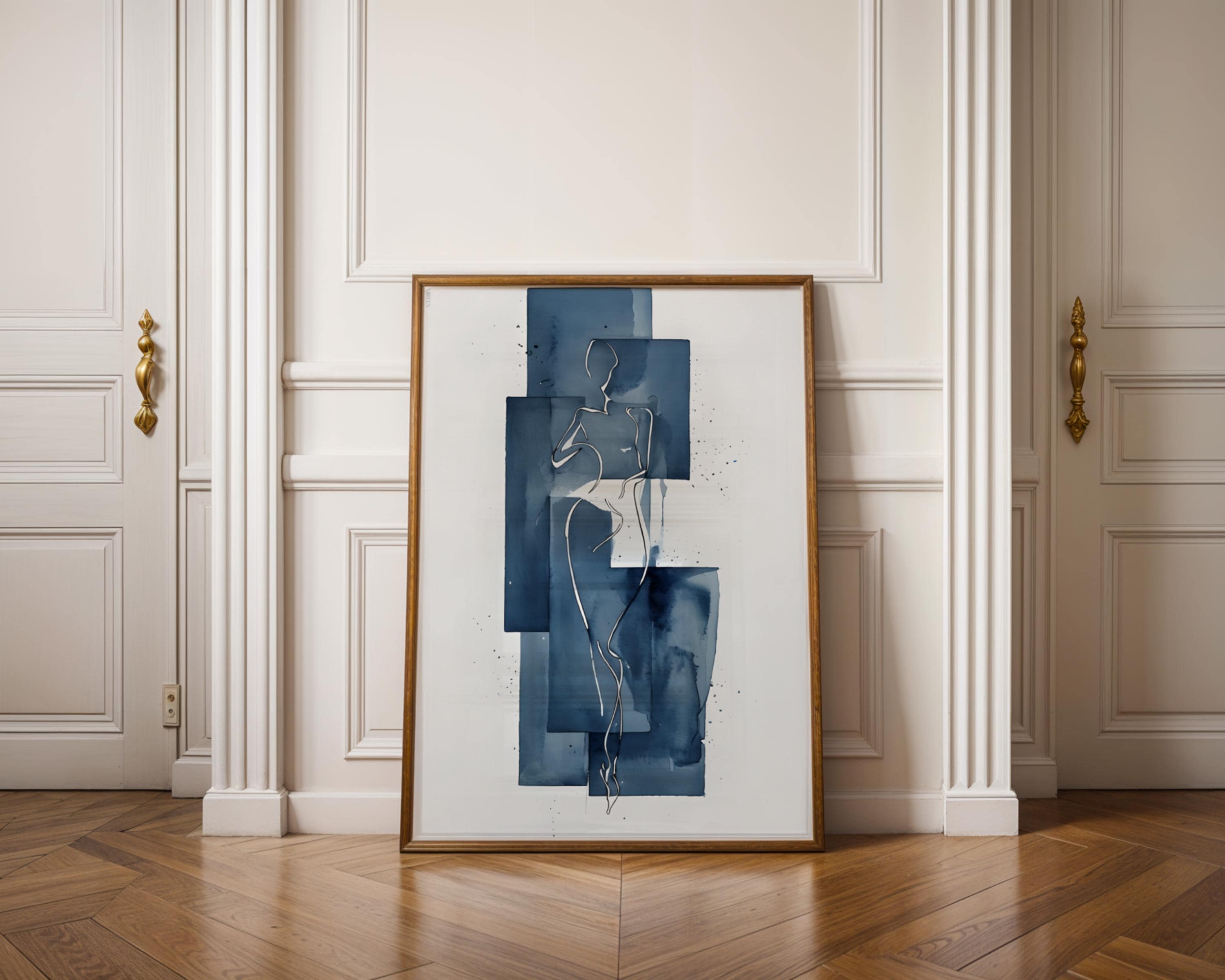 Blue contours No.1 Print