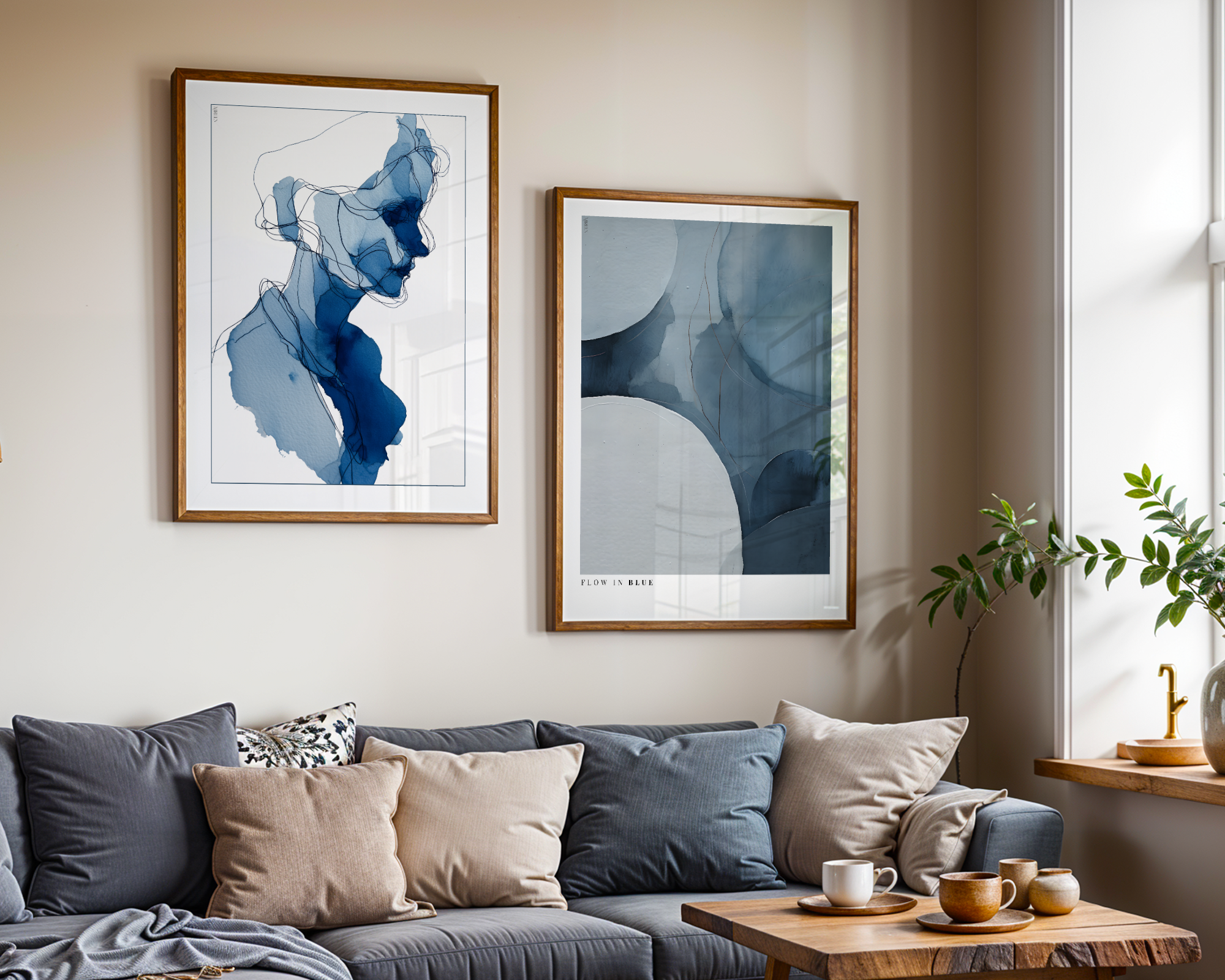 Blue contours NO.4 Print