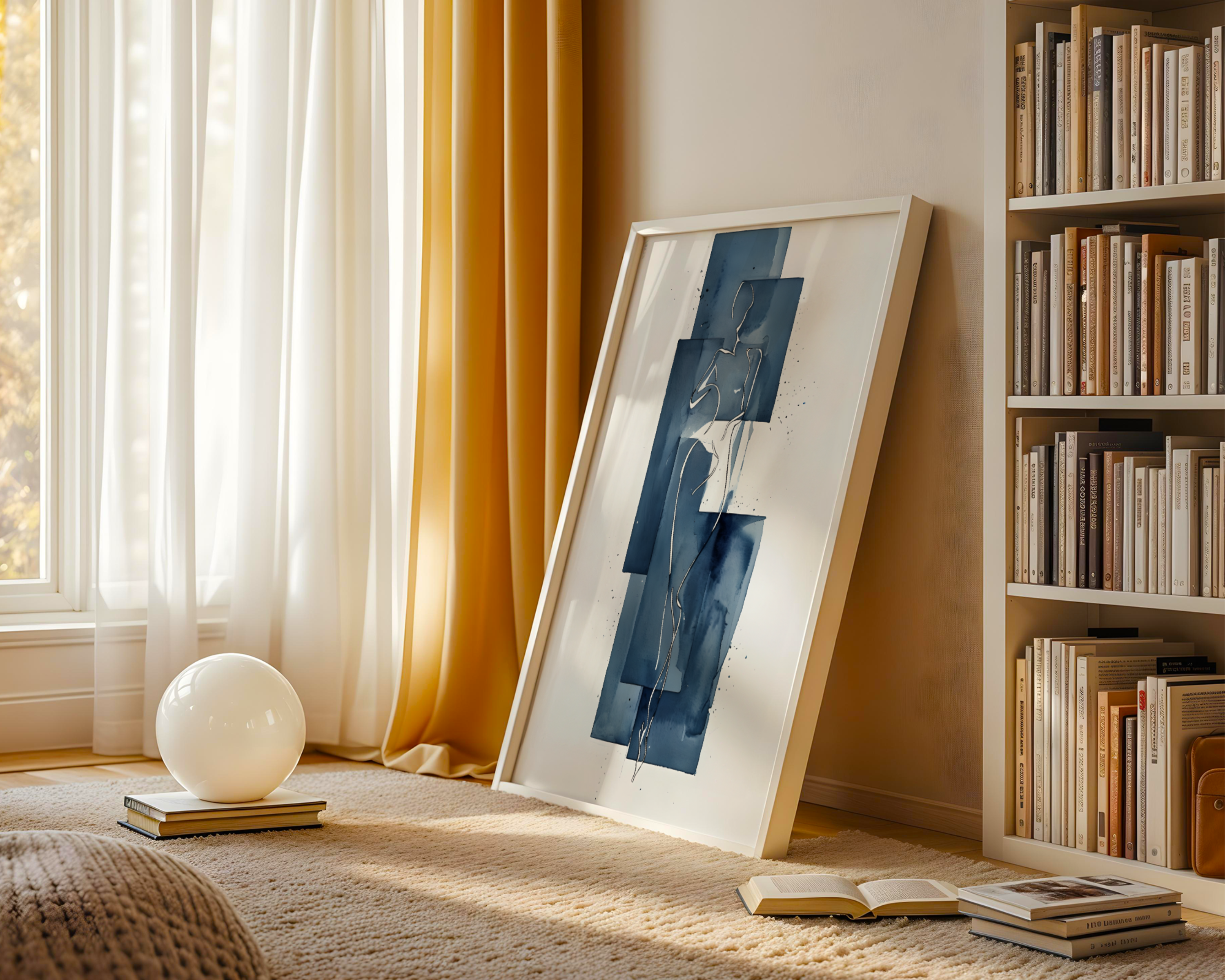 Blue contours No.1 Print