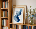 Blue contours NO.4 Poster
