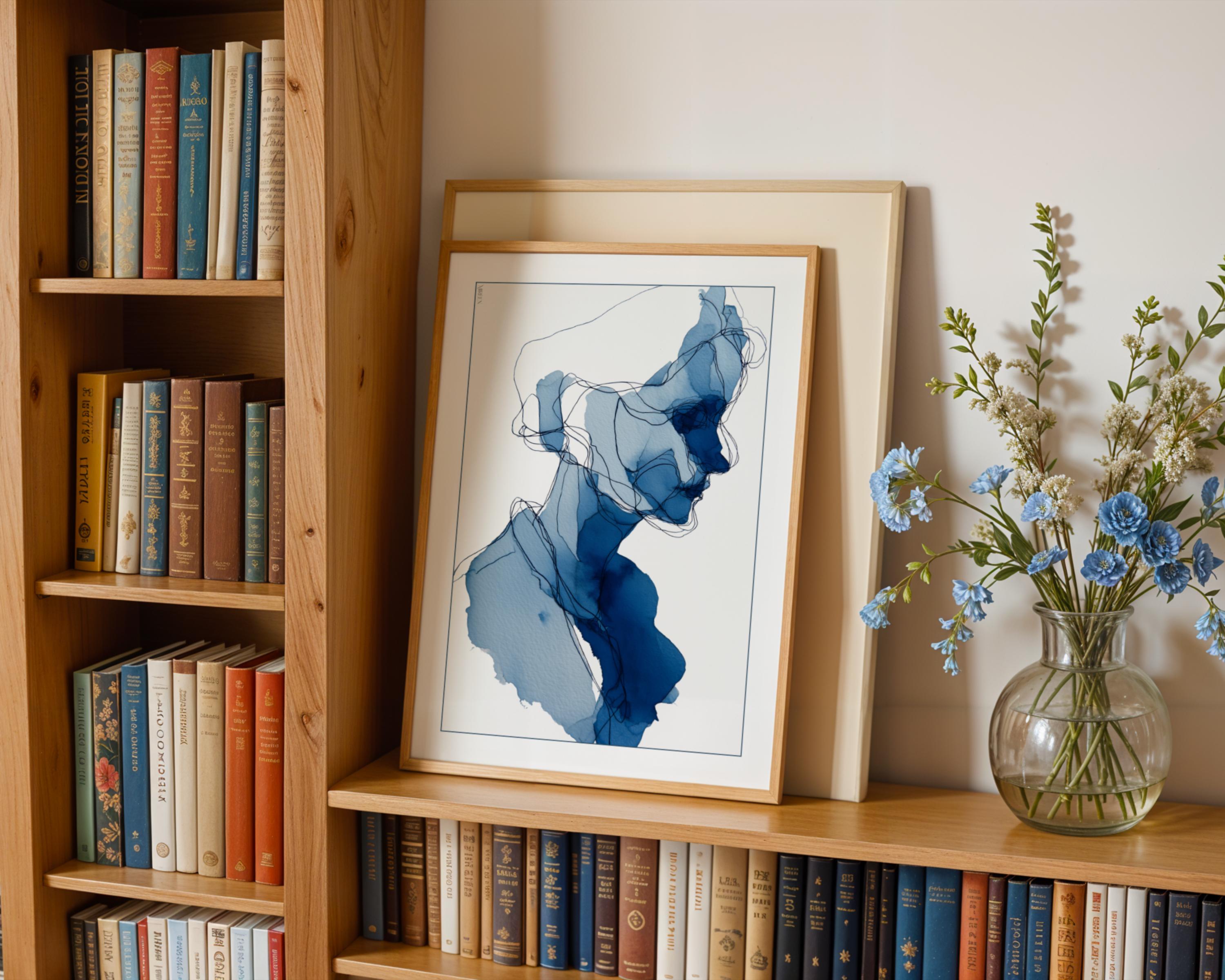 Blue contours NO.4 Print