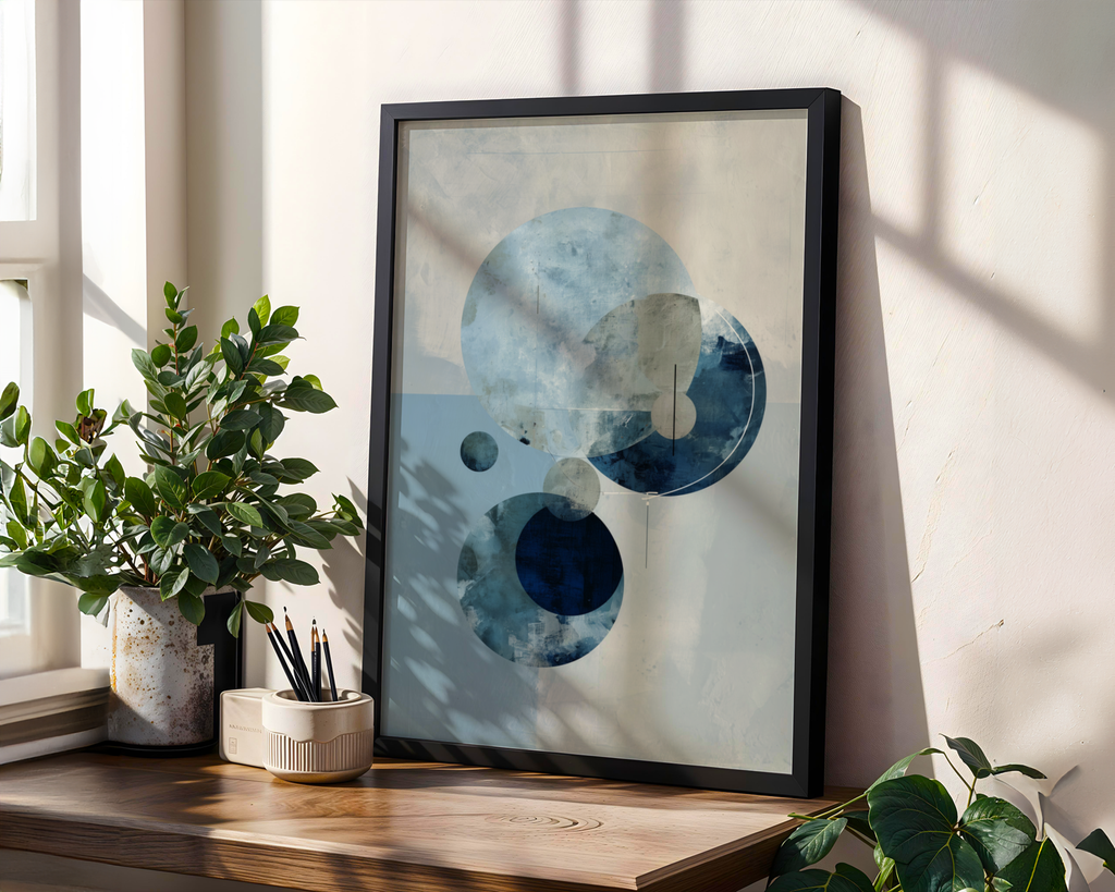 Circles in Blue NO.1 Print