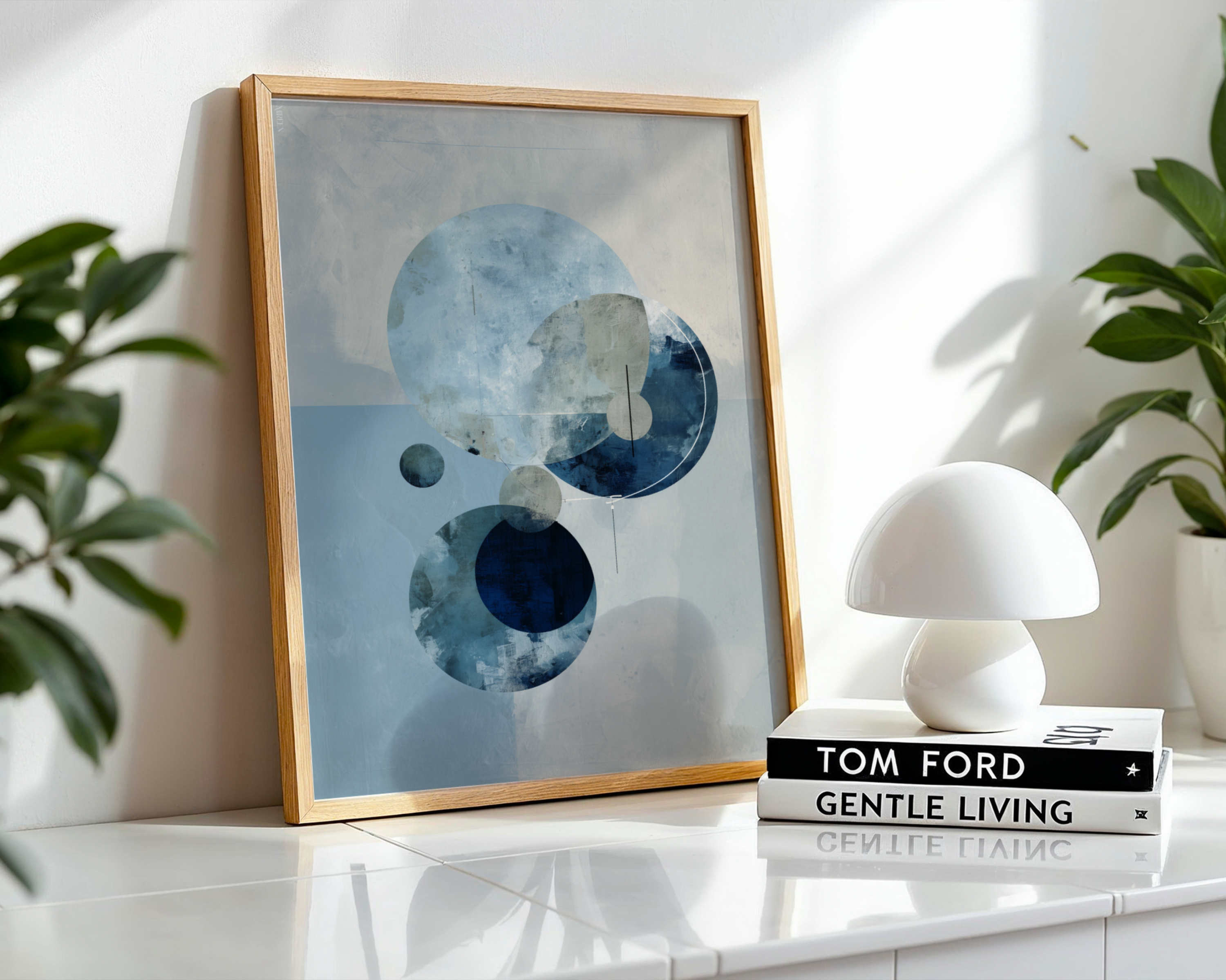 Circles in Blue NO.1 Print