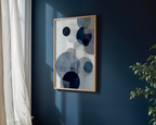Circles in blue no.3 poster