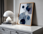 Circles in blue no.3 poster