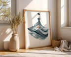 Blue contours No.3 Poster