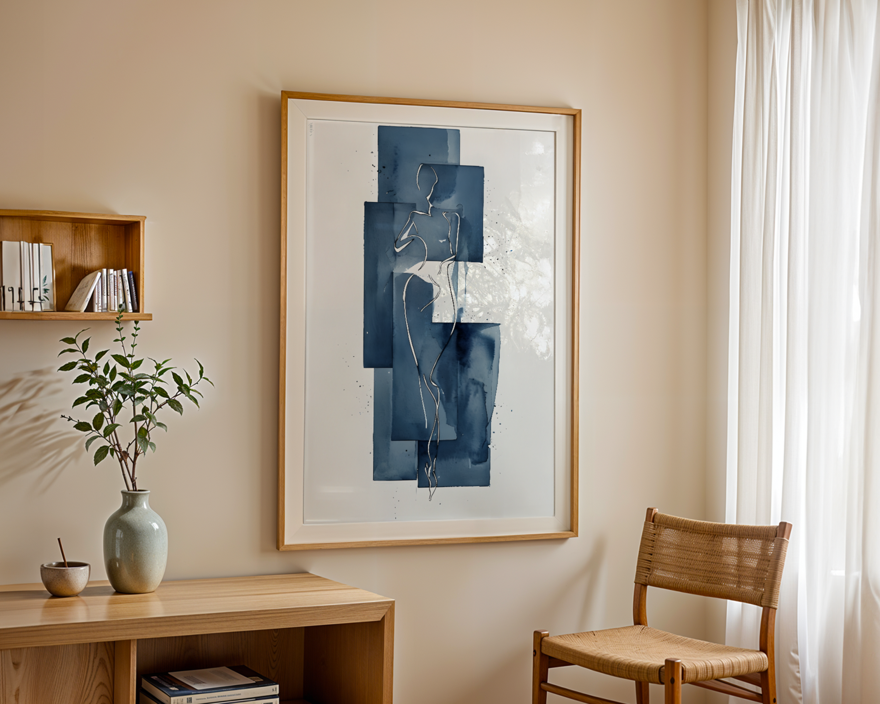 Blue contours No.1 Poster