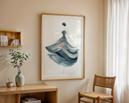 Blue contours No.3 Poster