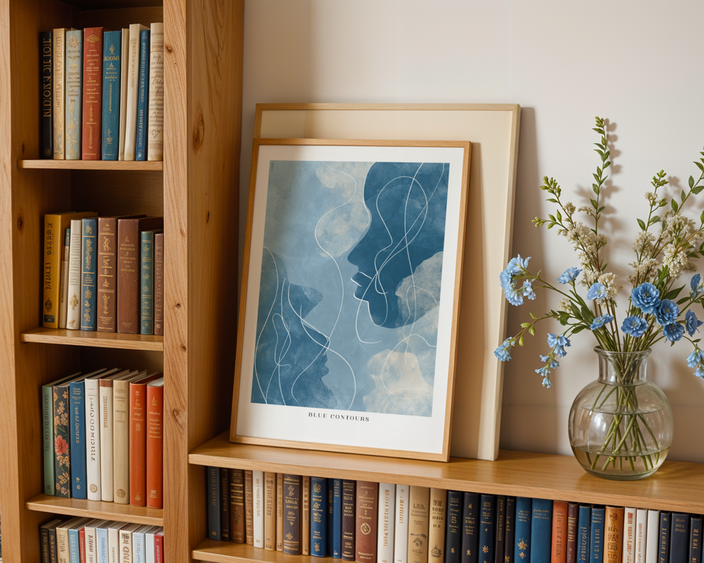 Blue Contours NO.5 Print