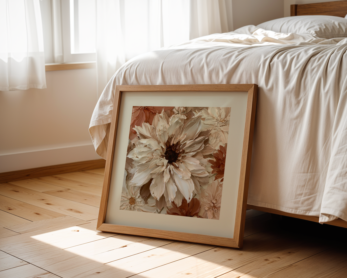 Cream Bloom Poster