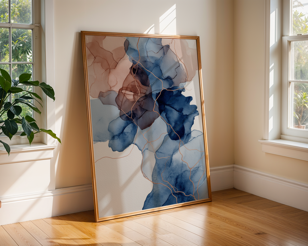 Flow in blue No.2 Poster