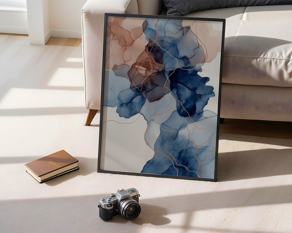 Flow in blue No.2 Poster