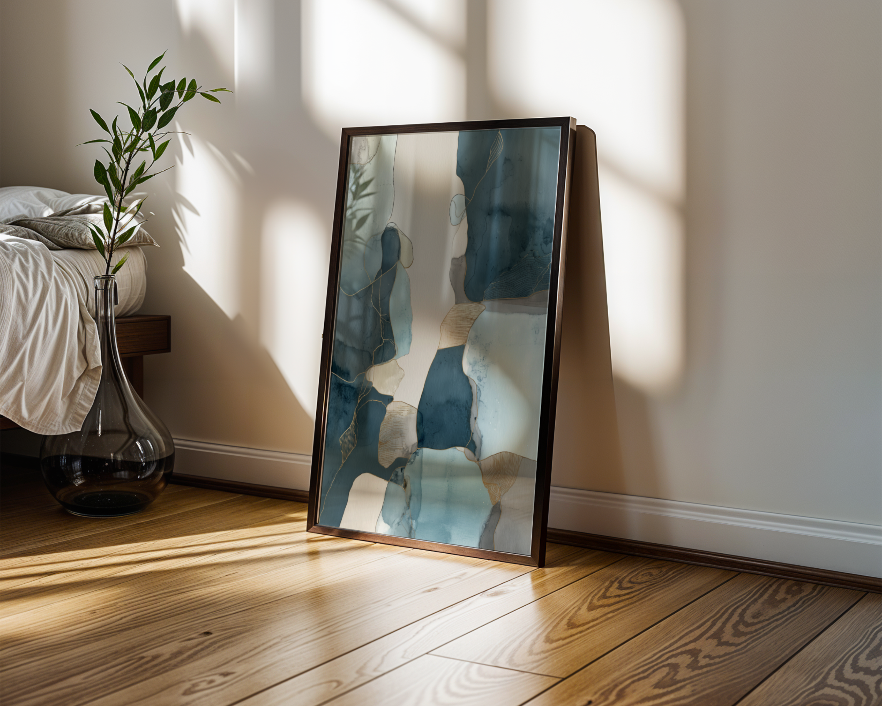 Flow in blue No.3 Poster