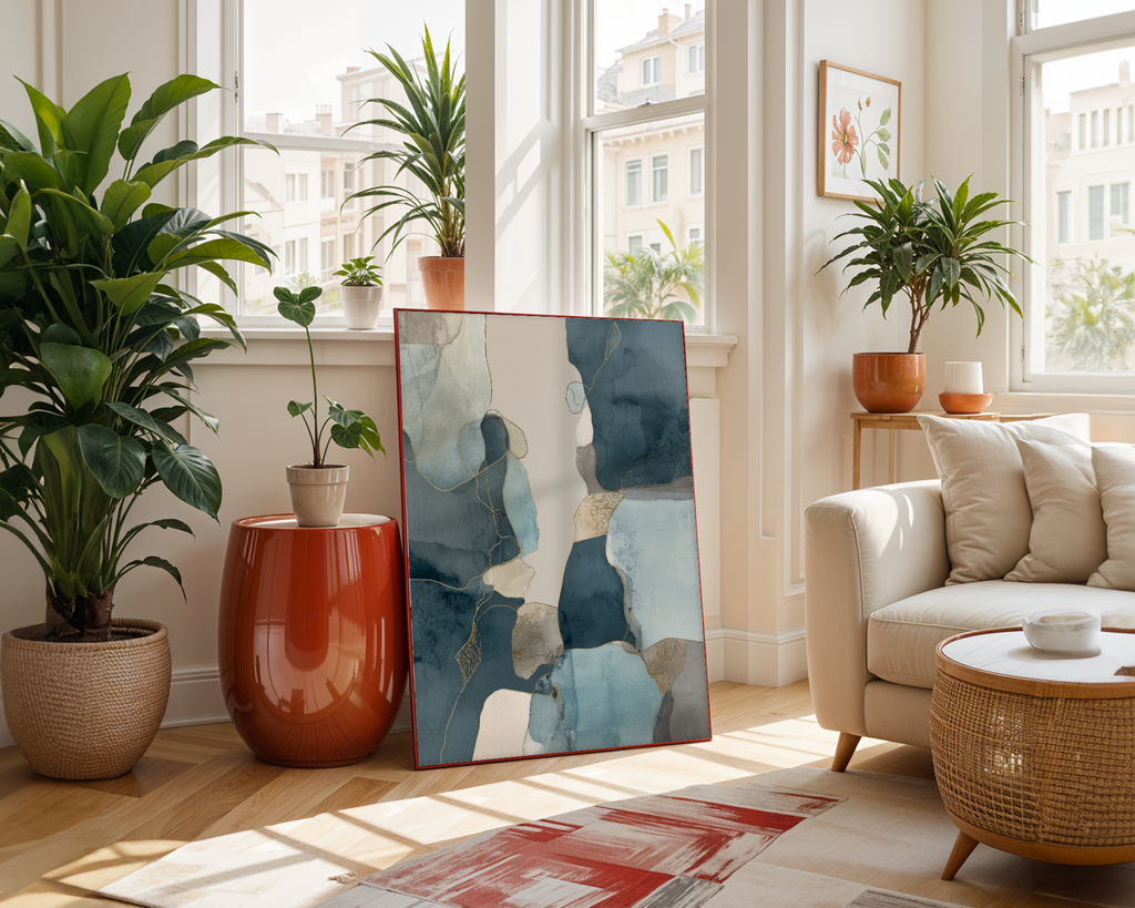 Flow in blue No.3 Poster
