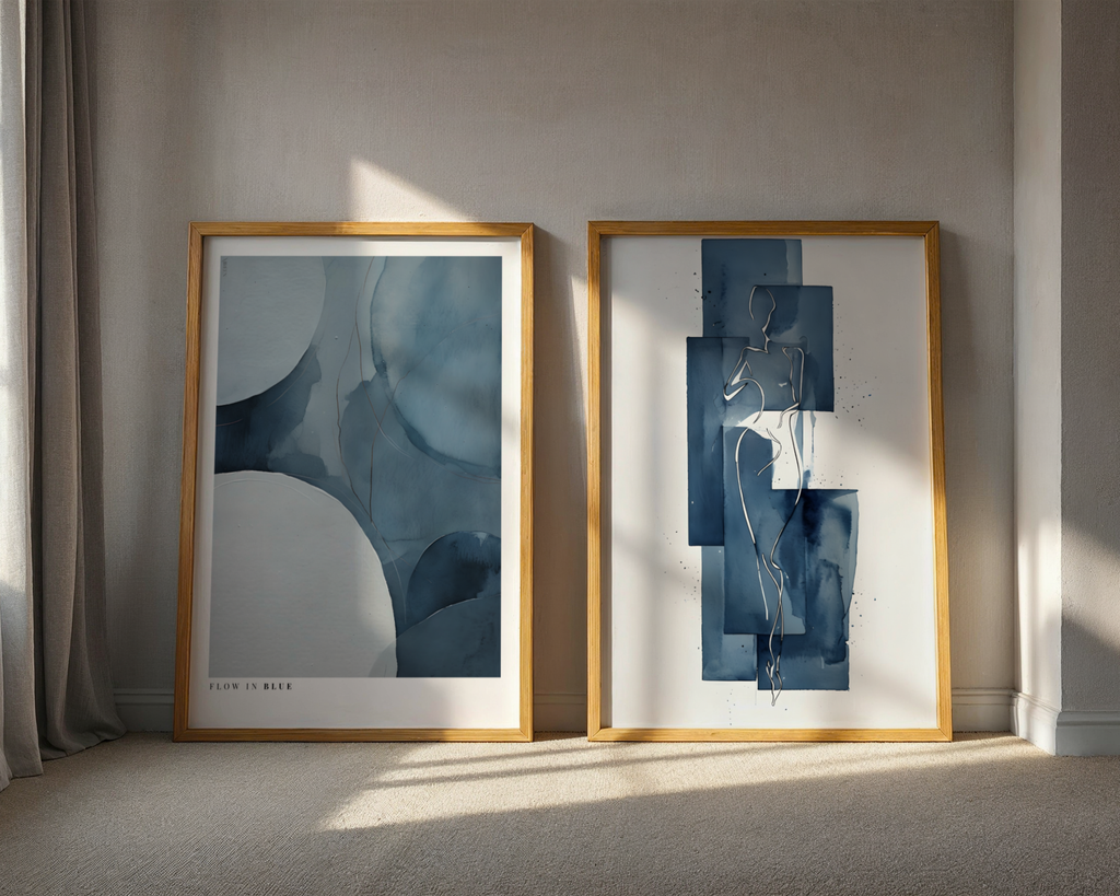 Blue Contours NO.1 Print