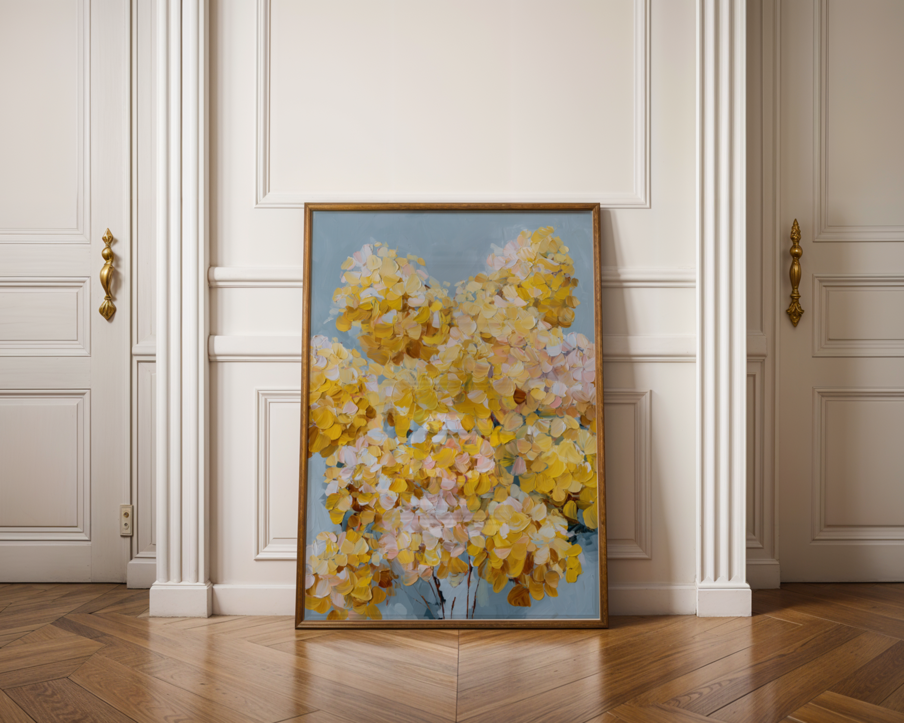 Golden Blossom Field Print