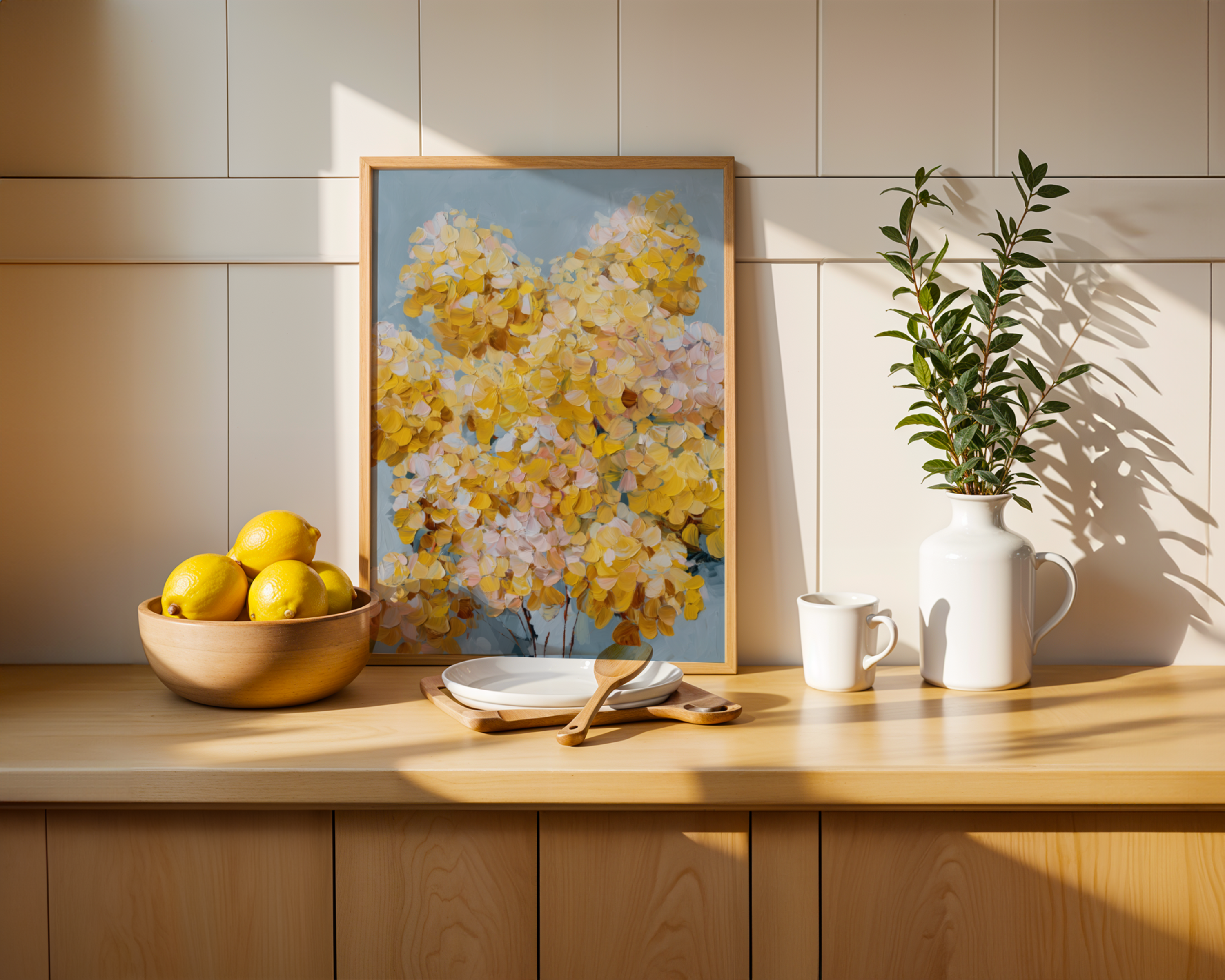 Golden Blossom Field Print