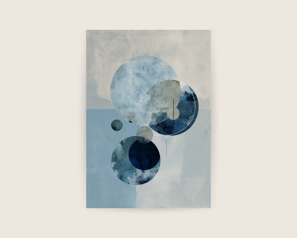 Circles in Blue No.1 Print